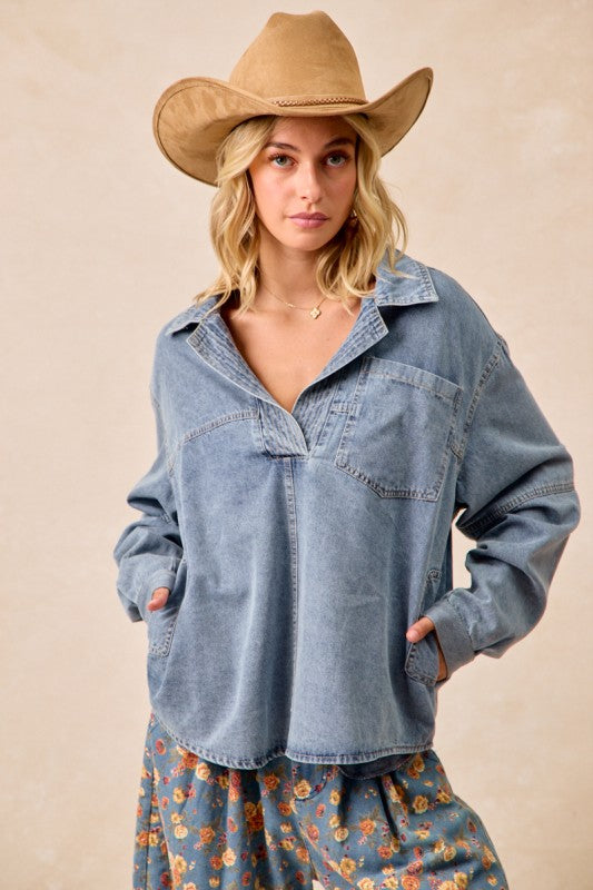 The Blake Denim Top