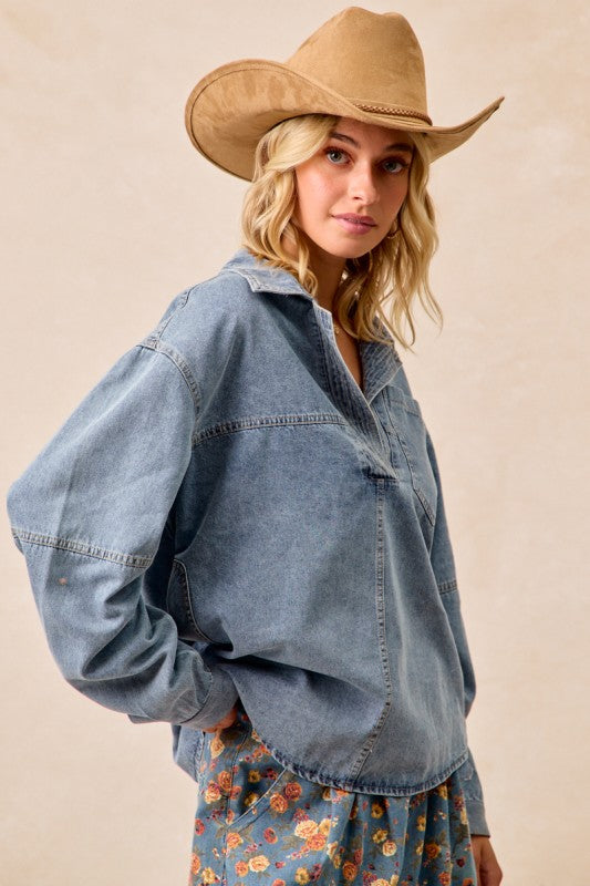 The Blake Denim Top